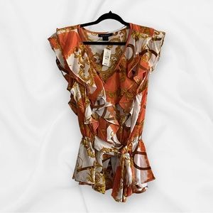 Ruffle / Coral blouse size 22 & 24